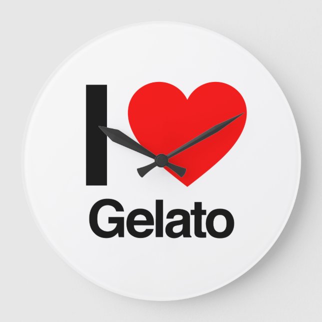 Reloj Redondo Grande me encanta el gelato (Anverso)