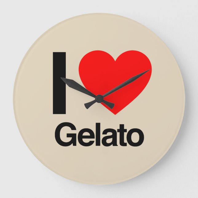 Reloj Redondo Grande me encanta el gelato (Anverso)