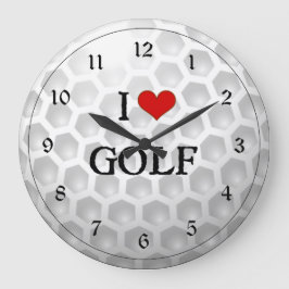 Reloj Redondo Grande Me encanta el golf