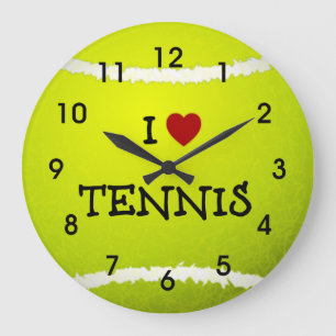 Reloj Redondo Grande Me encanta el tenis - Pelota de tenis