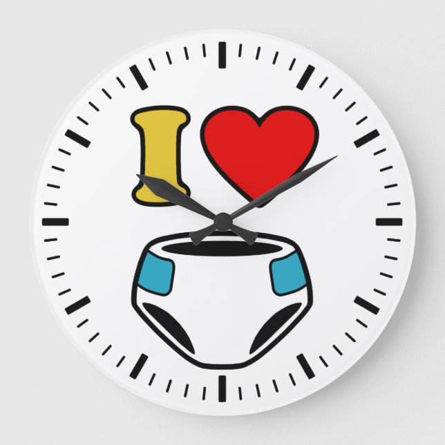 RELOJ REDONDO GRANDE ME ENCANTAN LOS DIAPTADORES (Anverso)