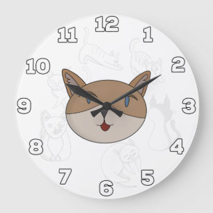 Reloj Redondo Grande Me encantan los gatos