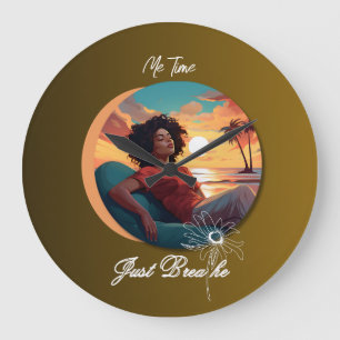 Reloj Redondo Grande Me Time "Just Breathe"