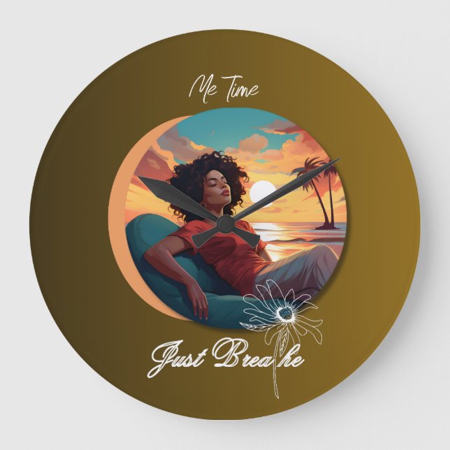 Reloj Redondo Grande Me Time "Just Breathe" (Anverso)