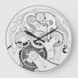 Reloj Redondo Grande Mecanismo Antiguo