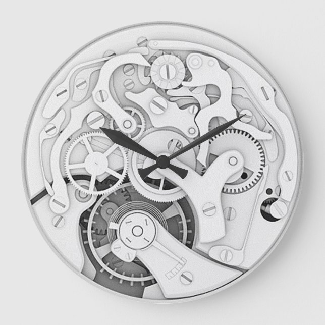 Reloj Redondo Grande Mecanismo Antiguo (Anverso)