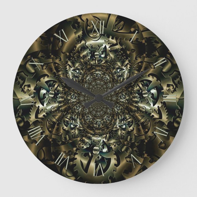 Reloj Redondo Grande Mecanismo de las ruedas de cog (Anverso)