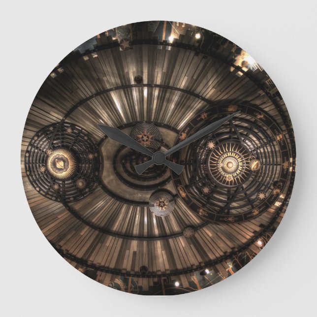 Reloj Redondo Grande Mechanical Steampunk Zodiac Constellations (Anverso)