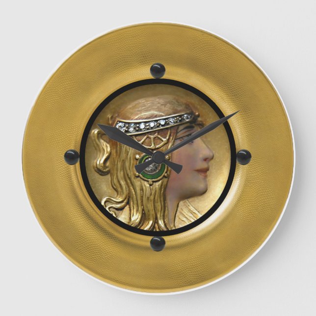 Reloj Redondo Grande Medallón de Art Nouveau (Anverso)