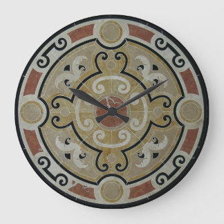 Reloj Redondo Grande Medallón de mosaico de mármol