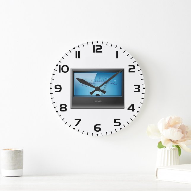 Reloj Redondo Grande Medidor de VU de señal (Subido por el creador)