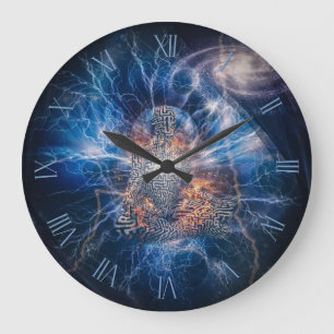 Reloj Redondo Grande Meditación en el espacio