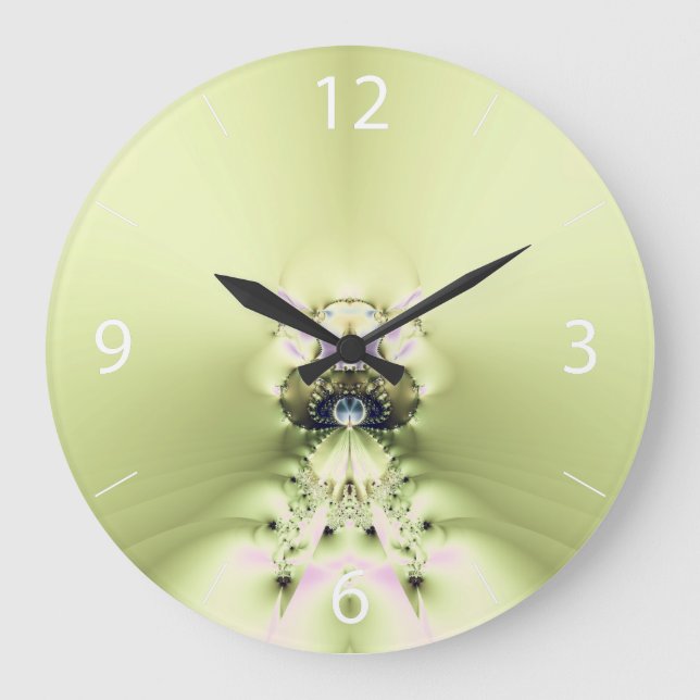 Reloj Redondo Grande Meditación verde (Anverso)