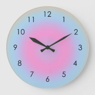 Reloj Redondo Grande Meditation Pastel Gradient Ombre Colorful Aura