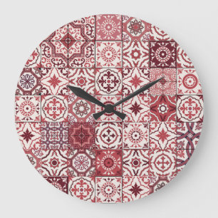 Reloj Redondo Grande Mega grandioso patrón de arte marroquí