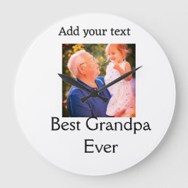 Reloj Redondo Grande Mejor abuelo, abuelo, abuelo... foto de regalo tex