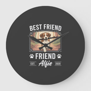 Reloj Redondo Grande Mejor amigo Alfie amante de los perros