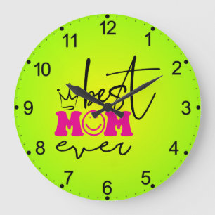 Reloj Redondo Grande Mejor Diseño del Día de la Madre-63344
