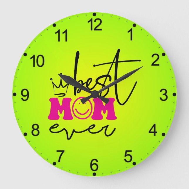 Reloj Redondo Grande Mejor Diseño del Día de la Madre-63344 (Anverso)