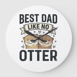 Reloj Redondo Grande Mejor Papá Como Ningún Otro Cute Día del Padre Dis