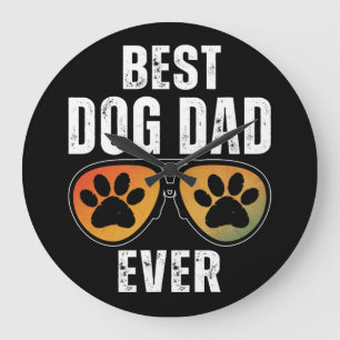 RELOJ REDONDO GRANDE MEJOR PAPÁ DE PERRO DE LA HISTORIA