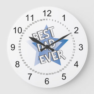 Reloj Redondo Grande Mejor Papá Nunca