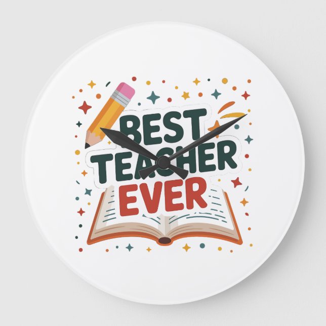 Reloj Redondo Grande Mejor Profesor de la Historia (Anverso)