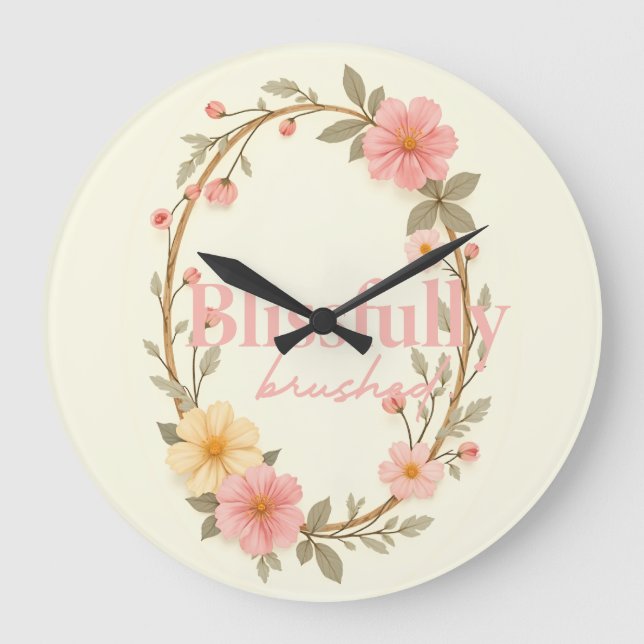 Reloj Redondo Grande Mellow Blooms (Anverso)