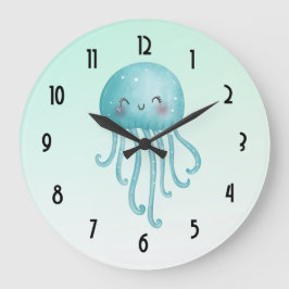 Reloj Redondo Grande Melocote azul-verde dulce