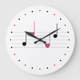 Reloj Redondo Grande Melodía del amor (lineal)