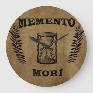 Reloj Redondo Grande Memento mori hourglass