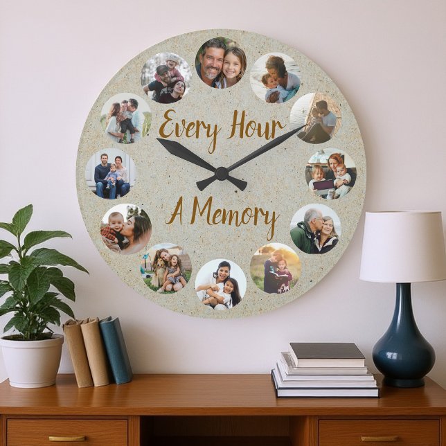 Reloj Redondo Grande Memoria de Foto Personalizada (Subido por el creador)