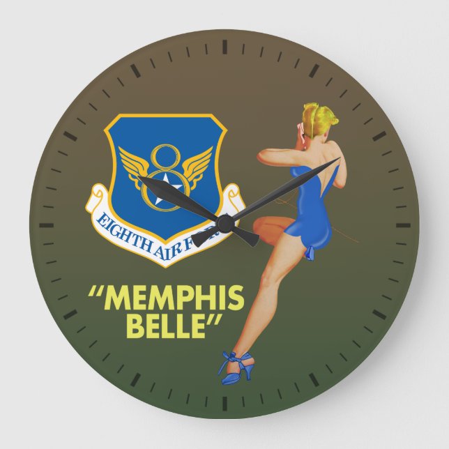 Reloj Redondo Grande "Memphis Belle" 8ª Fuerza Aérea (Anverso)