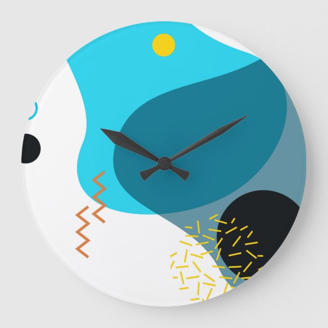 Reloj Redondo Grande Memphis, cool, de moda, urbano, moderno ilustracio (Anverso)