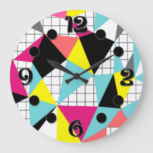 Reloj Redondo Grande Memphis, formas geométricas