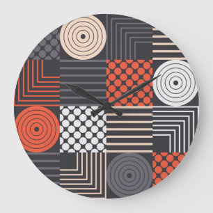 Reloj Redondo Grande Memphis Magic: Geometric Banner Fun