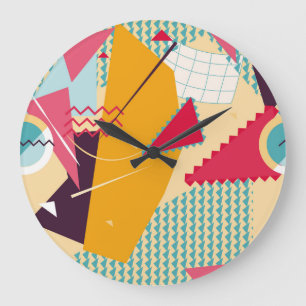 Reloj Redondo Grande Memphis Mood: Tendencia Geométrica Retro