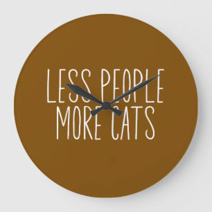 Reloj Redondo Grande Menos Gente Más Gatos