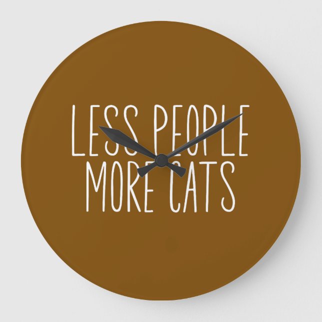 Reloj Redondo Grande Menos Gente Más Gatos (Anverso)