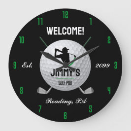 Reloj Redondo Grande Men's Personalized Classic Golf Bar