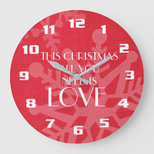 Reloj Redondo Grande Mensaje de Navidad elegante e inspirador