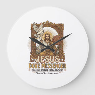 Reloj Redondo Grande Mensajero de Jesús Paloma Mensajero de Jesús Palom