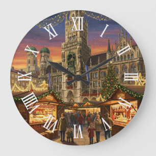 Reloj Redondo Grande Mercado de Navidades de Alemania Munich Marienplat