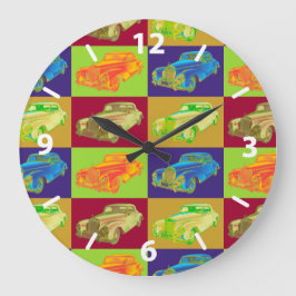 Reloj Redondo Grande Mercedes Benz 300 Coche de Lujo Pop Art