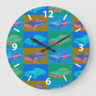 Reloj Redondo Grande Mercedes Benz 300 sl Coche Arte Pop