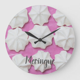 Reloj Redondo Grande Meringues en regalo de papel rosa
