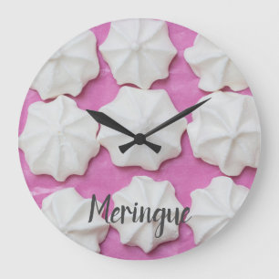 Reloj Redondo Grande Meringues en regalo de papel rosa