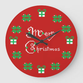 Reloj Redondo Grande Merry Christmas Norwegian Ornaments