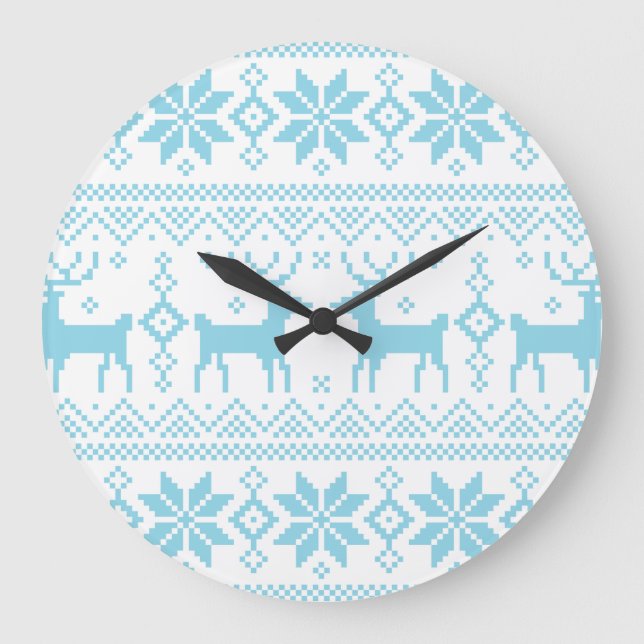 Reloj Redondo Grande Merry Christmas pattern 1 (Anverso)