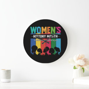 Reloj Redondo Grande Mes de la Historia de la Mujer – Celebrando la Fue
